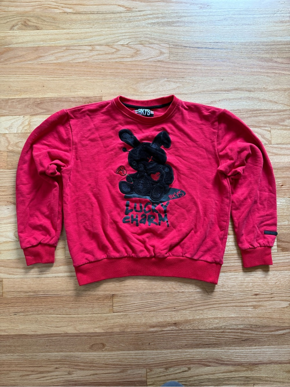 BKYS Red Lucky Charm Bunny Graphic Sweatshirt
